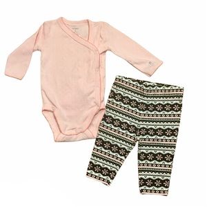 Baby Girl Pink Snap Holiday Leggings Outfit